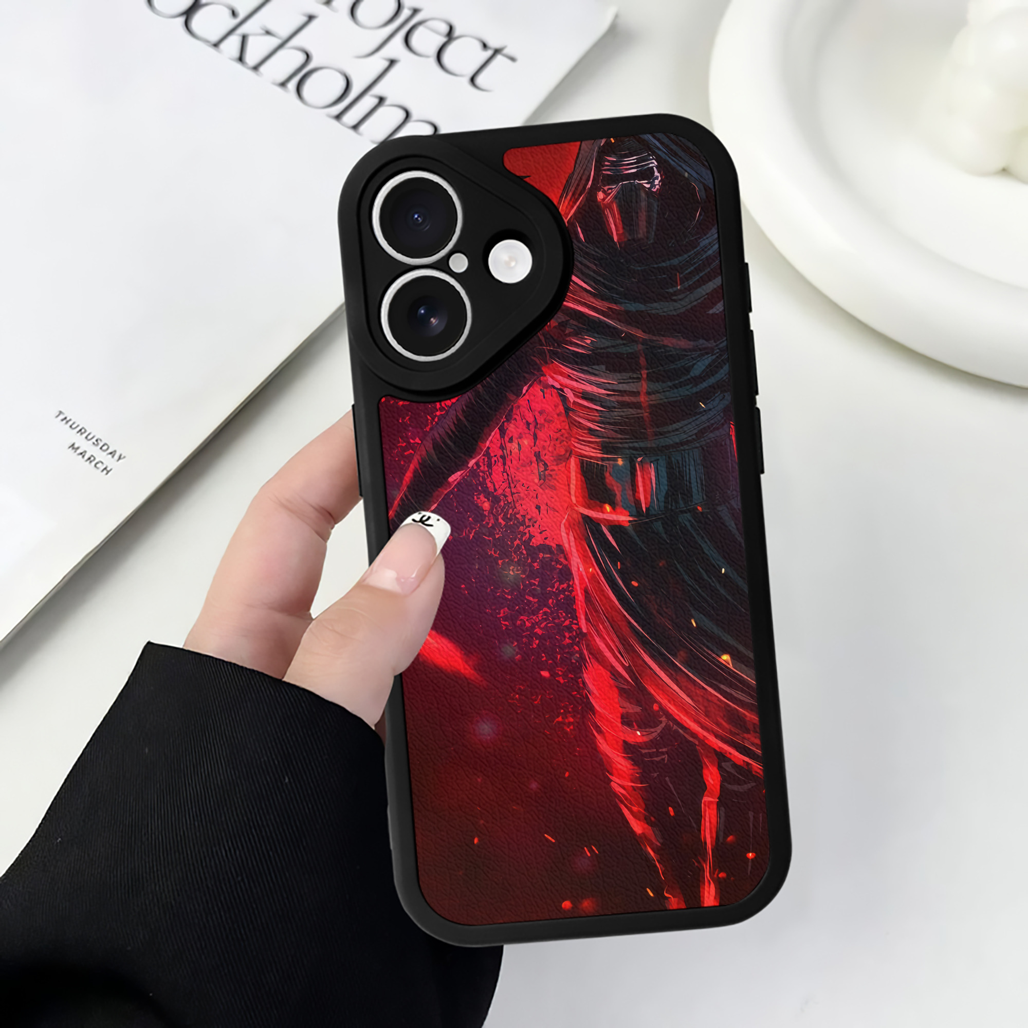 （画像用） スター・ウォーズ Star Wars 【iPhone 16シリーズ対応】シリコンスマホケース（レザー調） 材質：シリコン